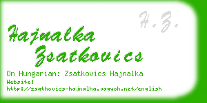 hajnalka zsatkovics business card